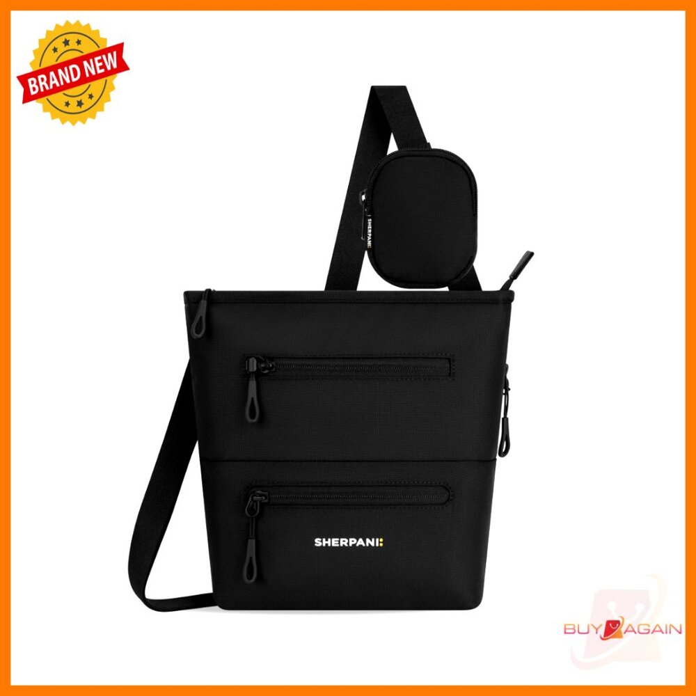 Lightweight Nylon Crossbody Bag With Rfid Protection, Multiple Pockets
